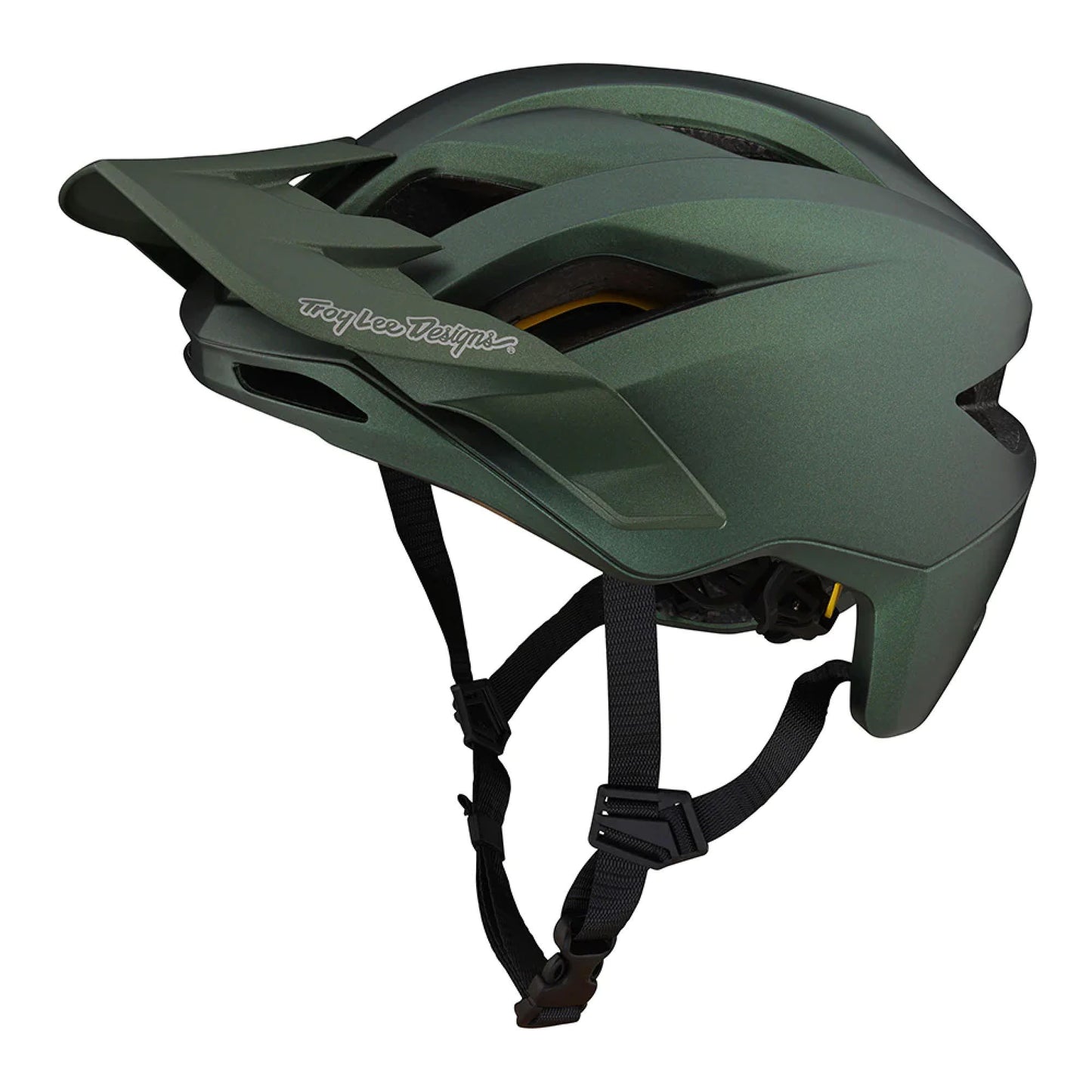 Troy Lee Designs Flowline MIPS Helmet Orbit Forest Green Bike Helmets