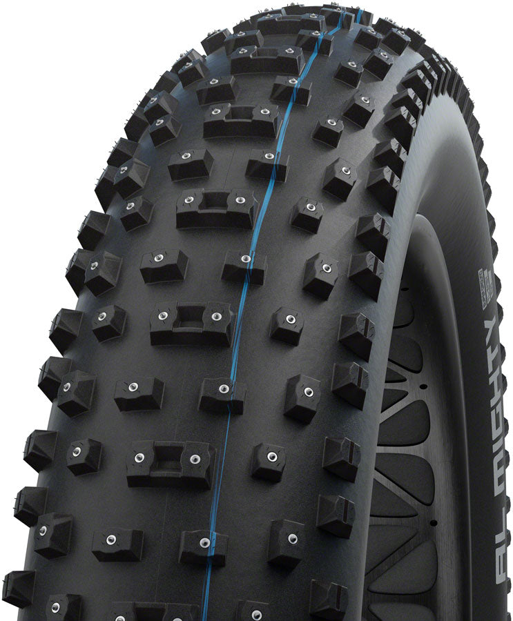 Schwalbe Al Mighty Tire - 26 x 4.8" Tubeless Folding BLK Evolution Line Addix Speed Grip Super Ground E-25 Studded - Schwalbe Tires