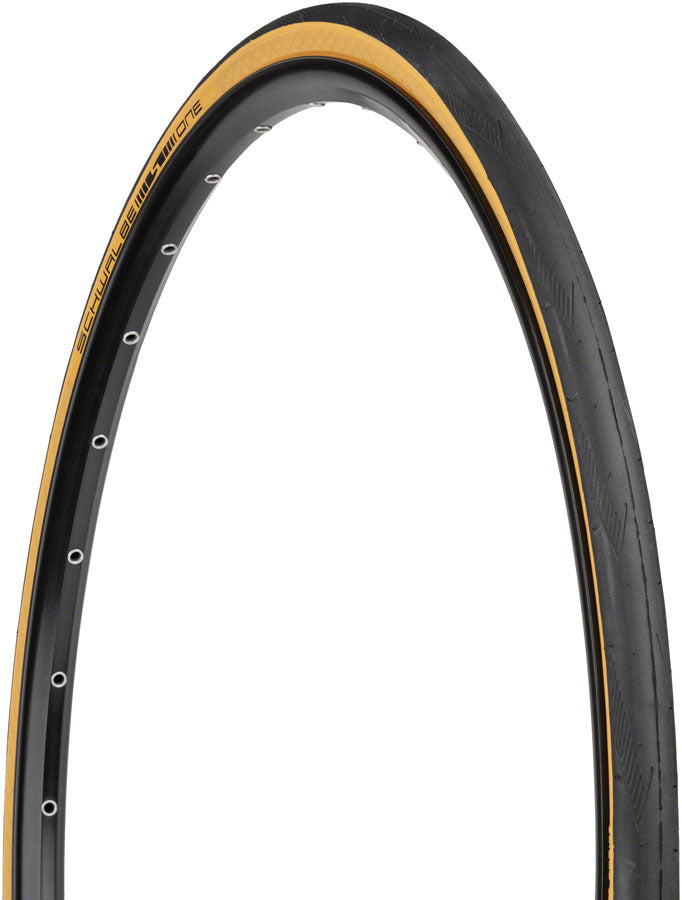 Schwalbe One Tire - 700 x 25 Tubeless Folding BLK/Tan Performance Line RaceGuard Addix - Schwalbe Tires