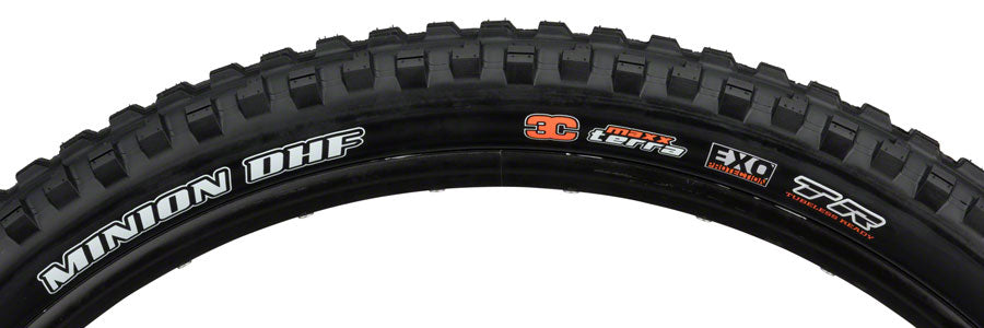 Maxxis Minion DHF Tire - 27.5 x 2.5 Tubeless Folding BLK 3C Maxx Grip DH Wide Trail - Maxxis Tires