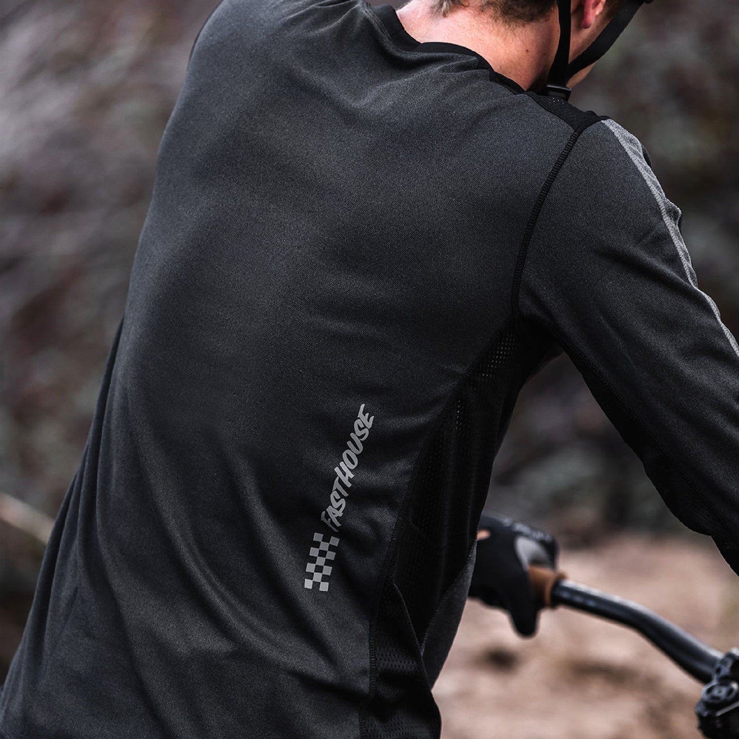 Fasthouse Mercury Classic LS Jersey Black Heather Charcoal Heather - Fasthouse Bike Jerseys