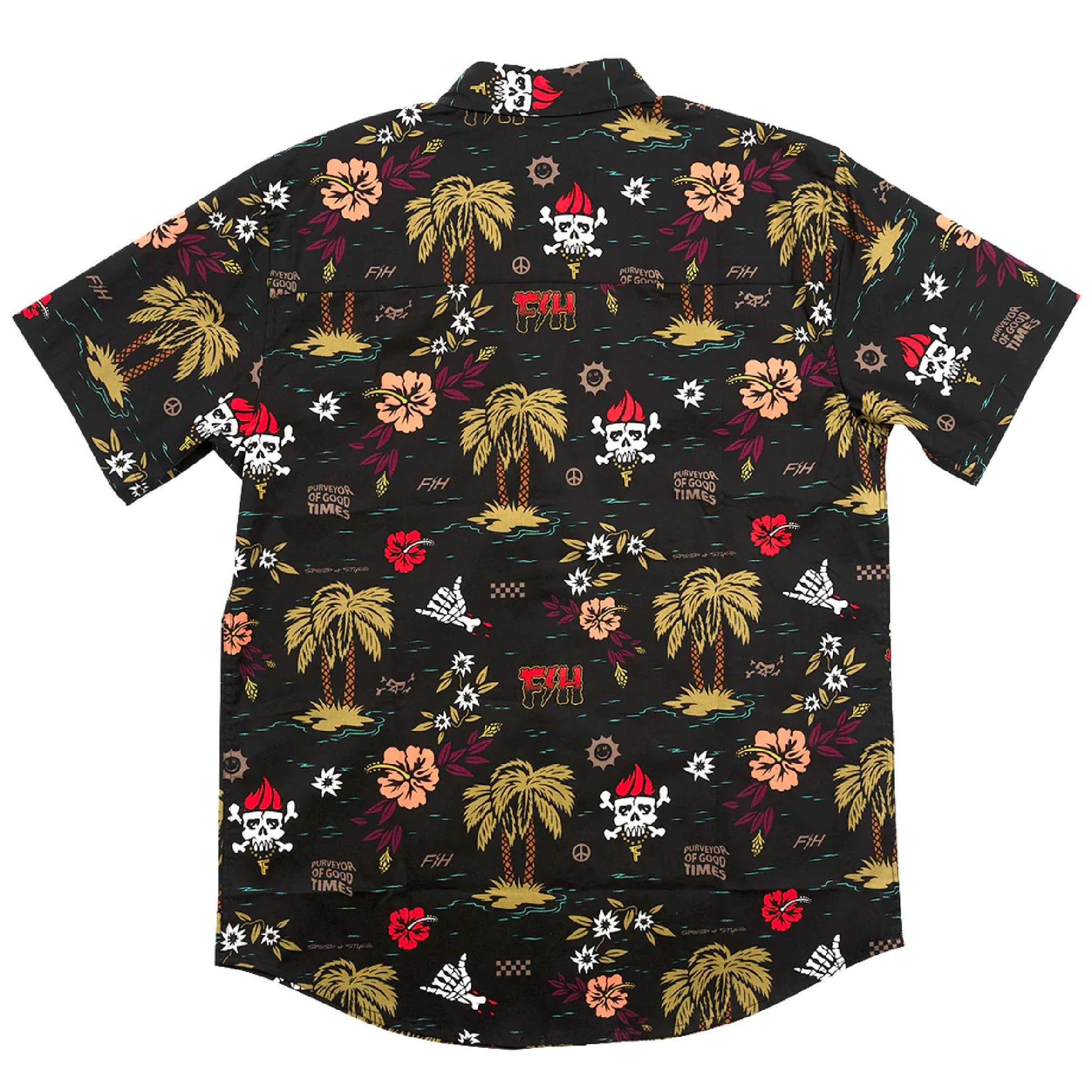 Fasthouse Tribe SS Button-Up Shirt Black - Fasthouse SS Shirts