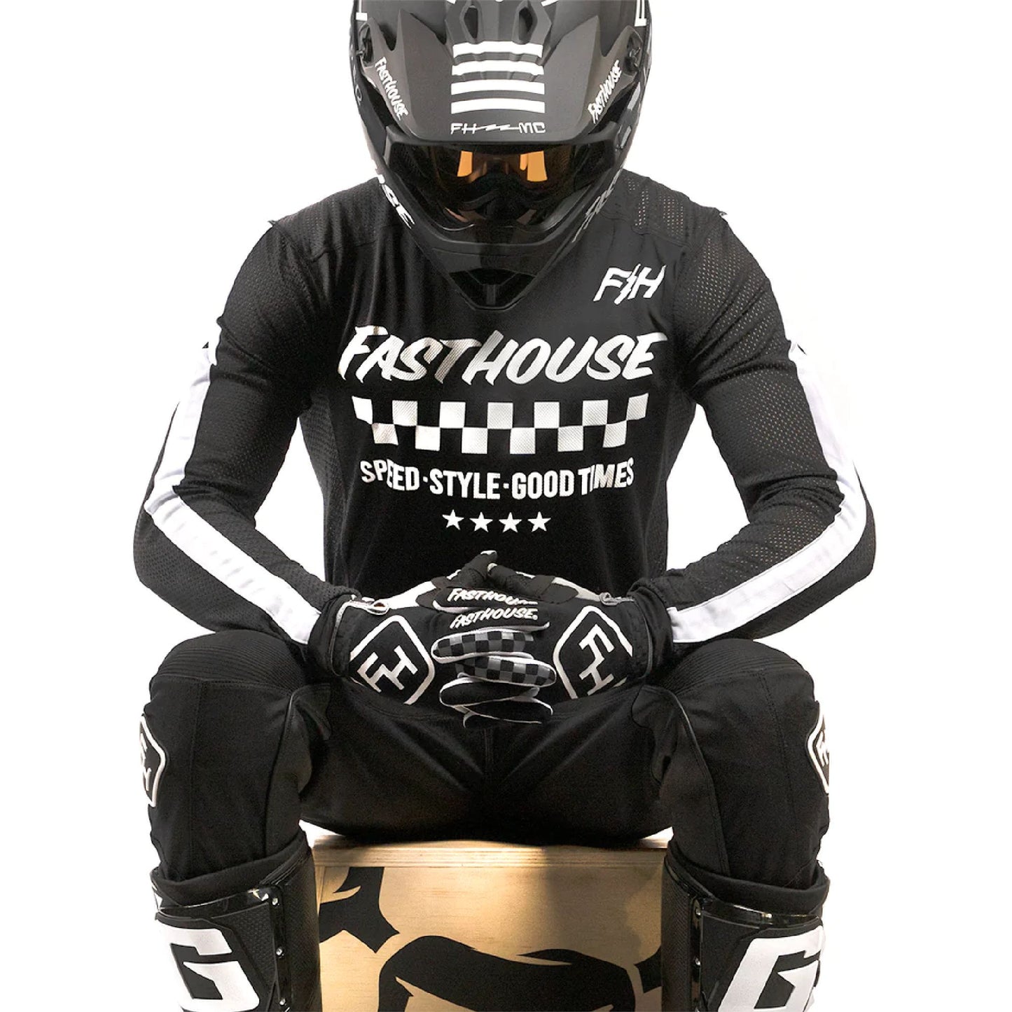 Fasthouse USA Originals Air Cooled Jersey Black - Fasthouse Bike Jerseys