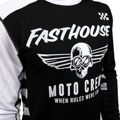 Fasthouse Youth USA Grindhouse Factor Jersey Black White - Fasthouse Bike Jerseys