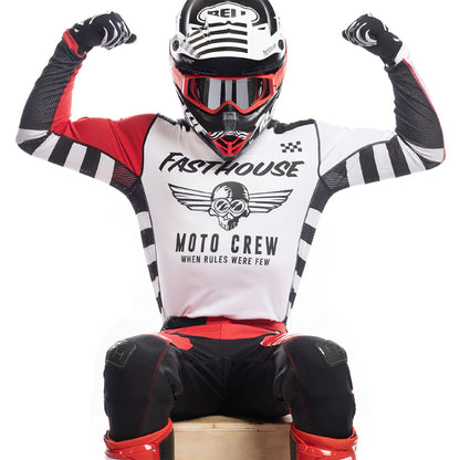 Fasthouse USA Grindhouse Factor Jersey White Black - Fasthouse Bike Jerseys