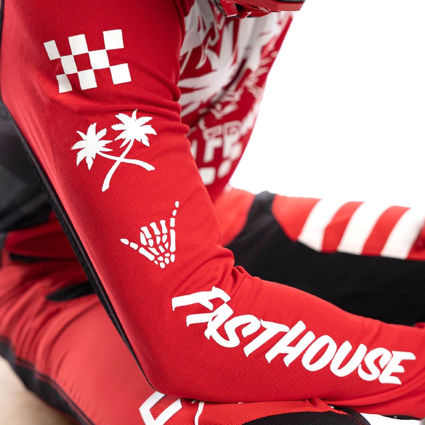 Fasthouse USA Grindhouse Subside Jersey Red Bike Jerseys