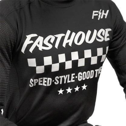 Fasthouse Youth USA Originals Air Cooled Jersey Black - Fasthouse Bike Jerseys