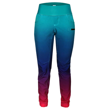 Shredly Women's Limitless Stretch Waistband High-Rise Pant Rainbow Ombre - Shredly Bike Pants