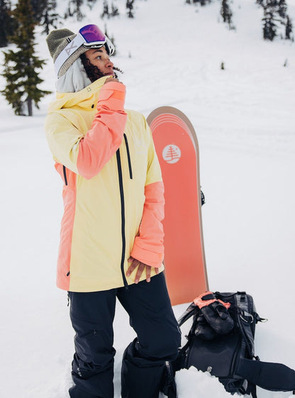 Women's Burton [ak] Upshift GORE-TEX 2L Jacket Buttermilk Reef Pink - Burton Snow Jackets