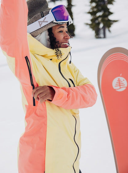 Women's Burton [ak] Upshift GORE-TEX 2L Jacket Buttermilk Reef Pink - Burton Snow Jackets