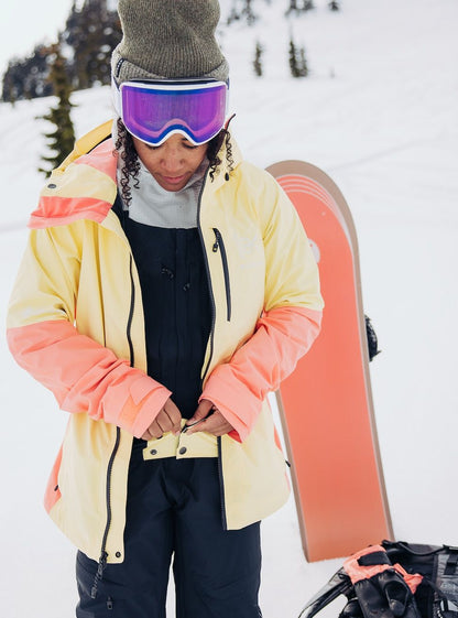 Women's Burton [ak] Upshift GORE-TEX 2L Jacket Buttermilk Reef Pink - Burton Snow Jackets