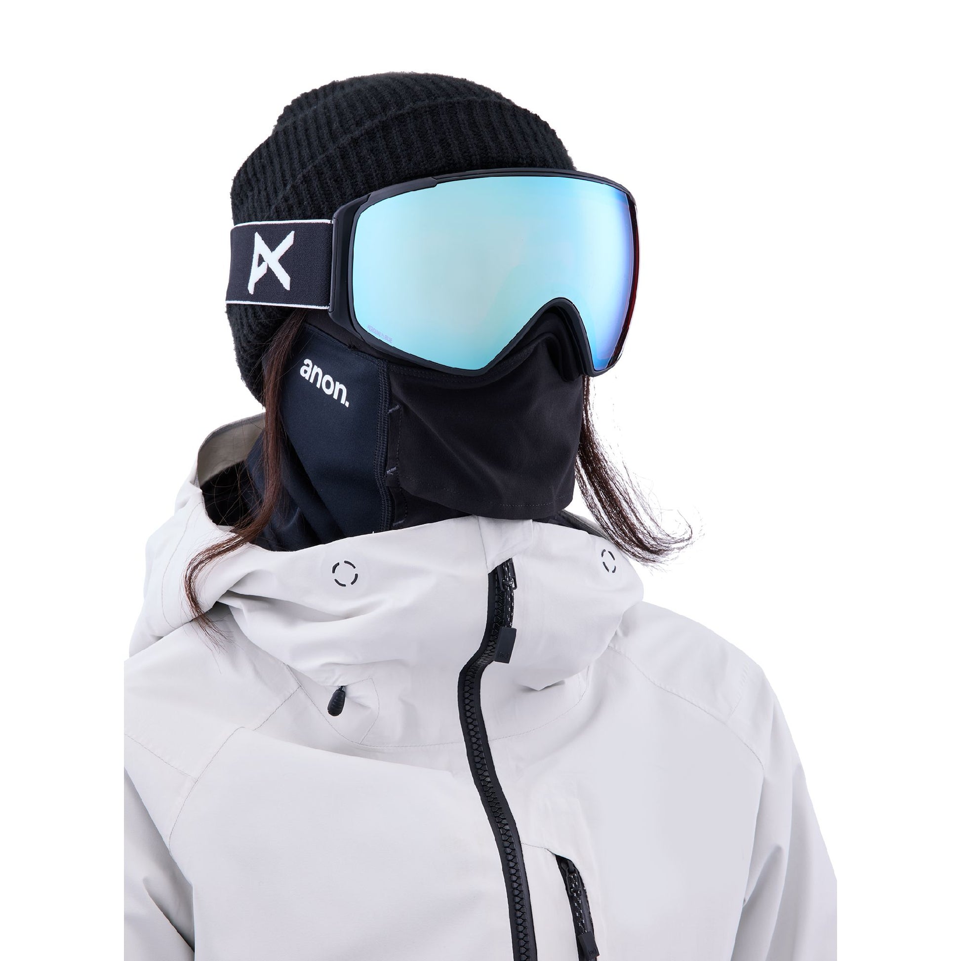 Anon M4S Toric Goggles + Bonus Lens + MFI face mask Black Perceive Variable Blue - Anon Snow Goggles