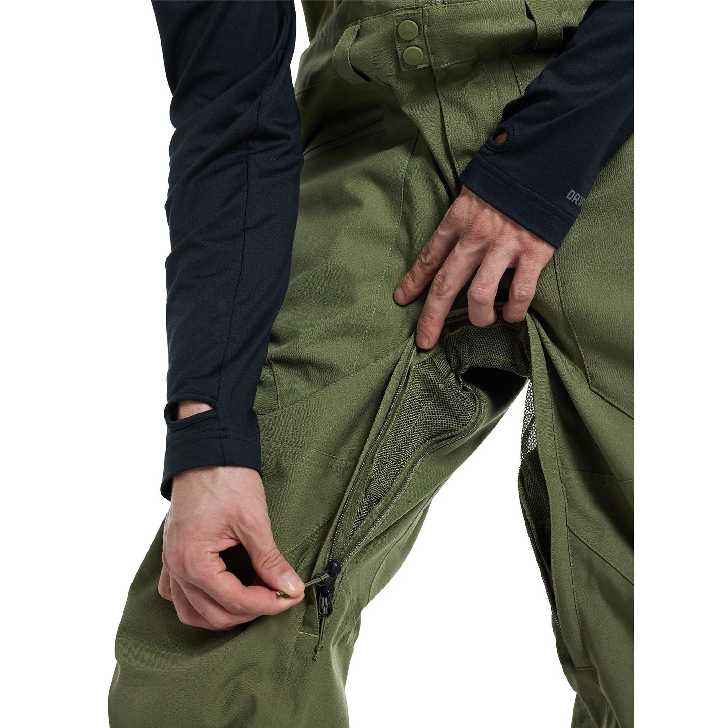 Men's Burton Reserve 2L Bib Pants Forest Moss - Burton Snow Pants