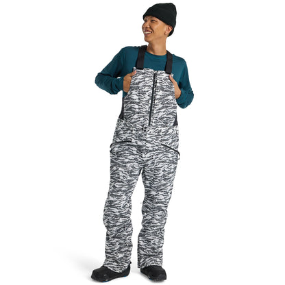 Men's Burton Reserve 2L Bib Pants Zebra Camo - Burton Snow Pants