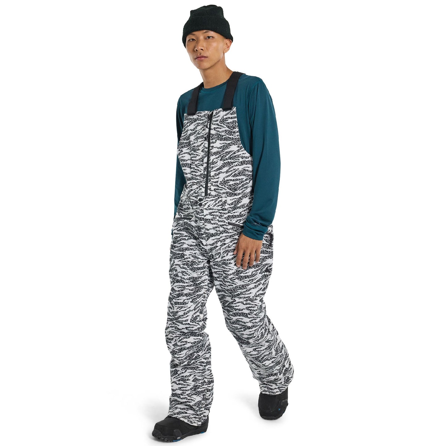 Men's Burton Reserve 2L Bib Pants Zebra Camo - Burton Snow Pants