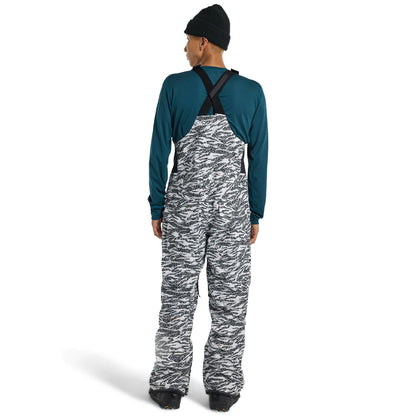 Men's Burton Reserve 2L Bib Pants Zebra Camo - Burton Snow Pants