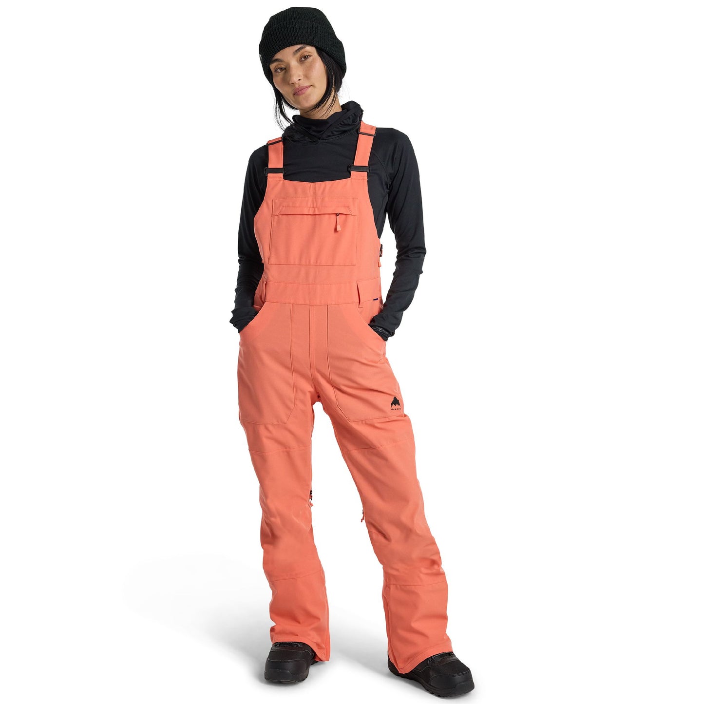 Women's Burton Avalon Stretch 2L Bib Pants Peach Echo - Burton Snow Pants