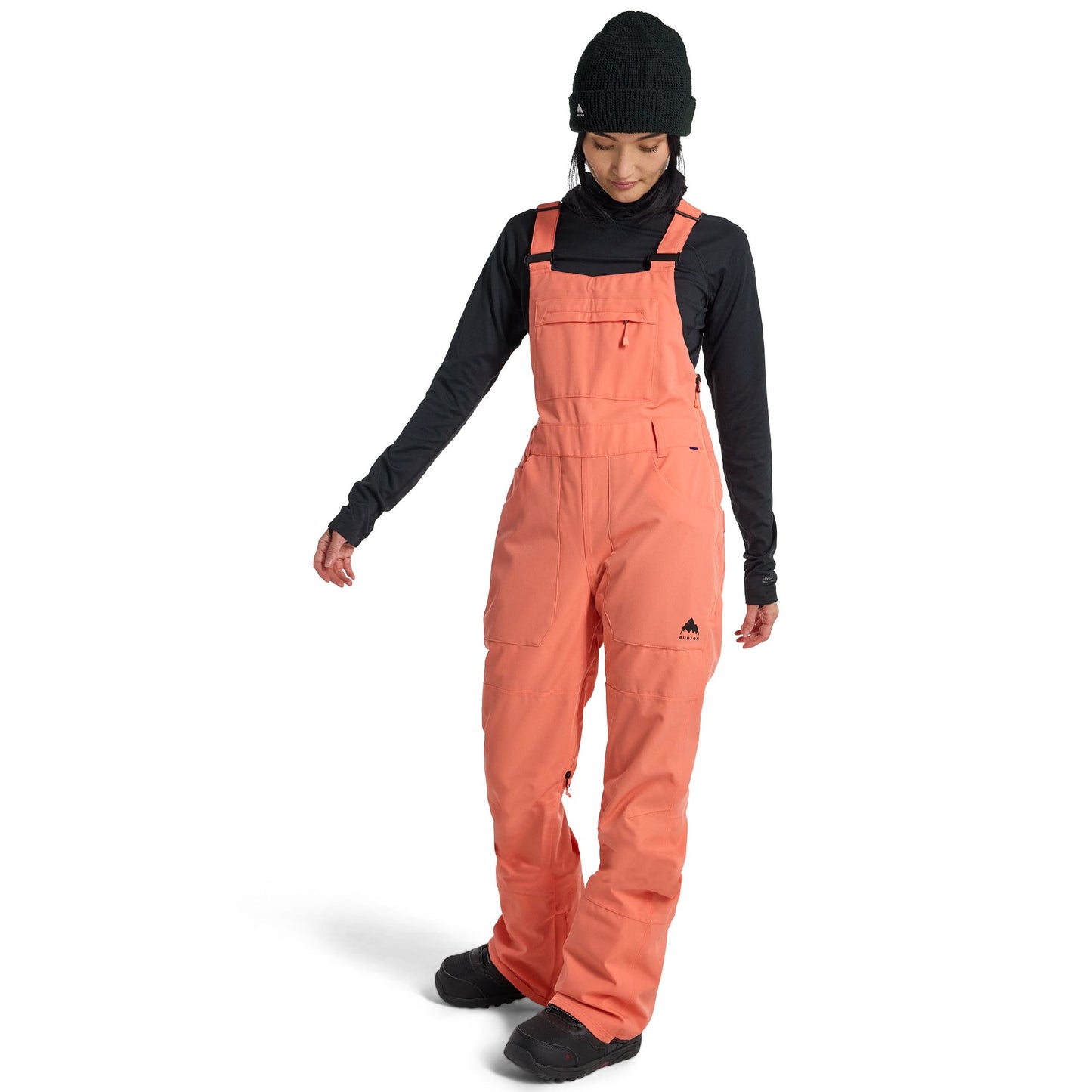 Women's Burton Avalon Stretch 2L Bib Pants Peach Echo - Burton Snow Pants