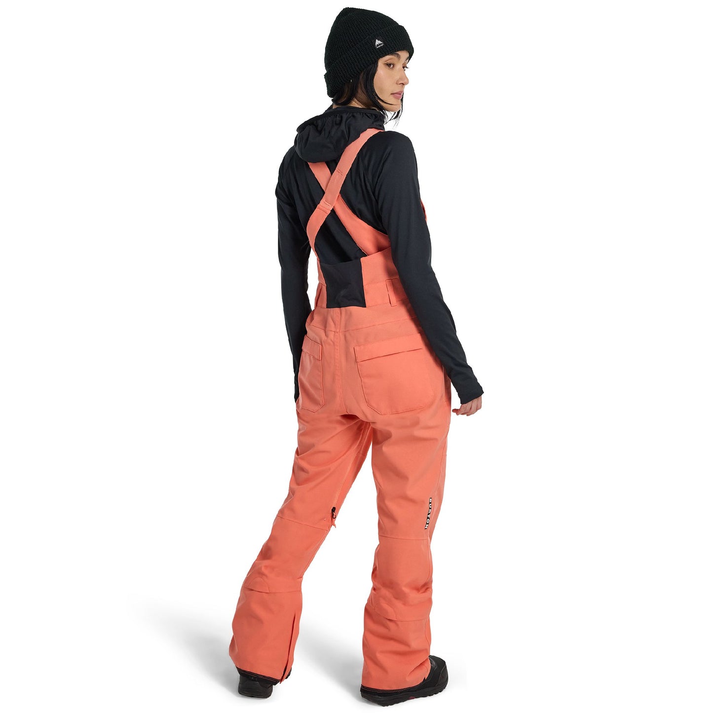 Women's Burton Avalon Stretch 2L Bib Pants Peach Echo - Burton Snow Pants