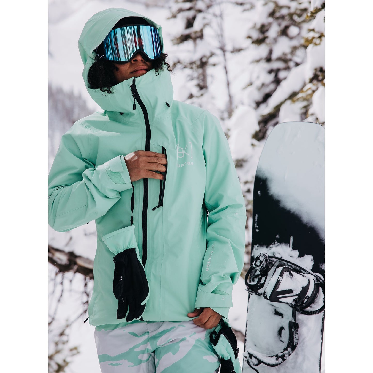 Women's Burton [ak] Upshift GORE-TEX 2L Jacket Powder Mint - Burton Snow Jackets