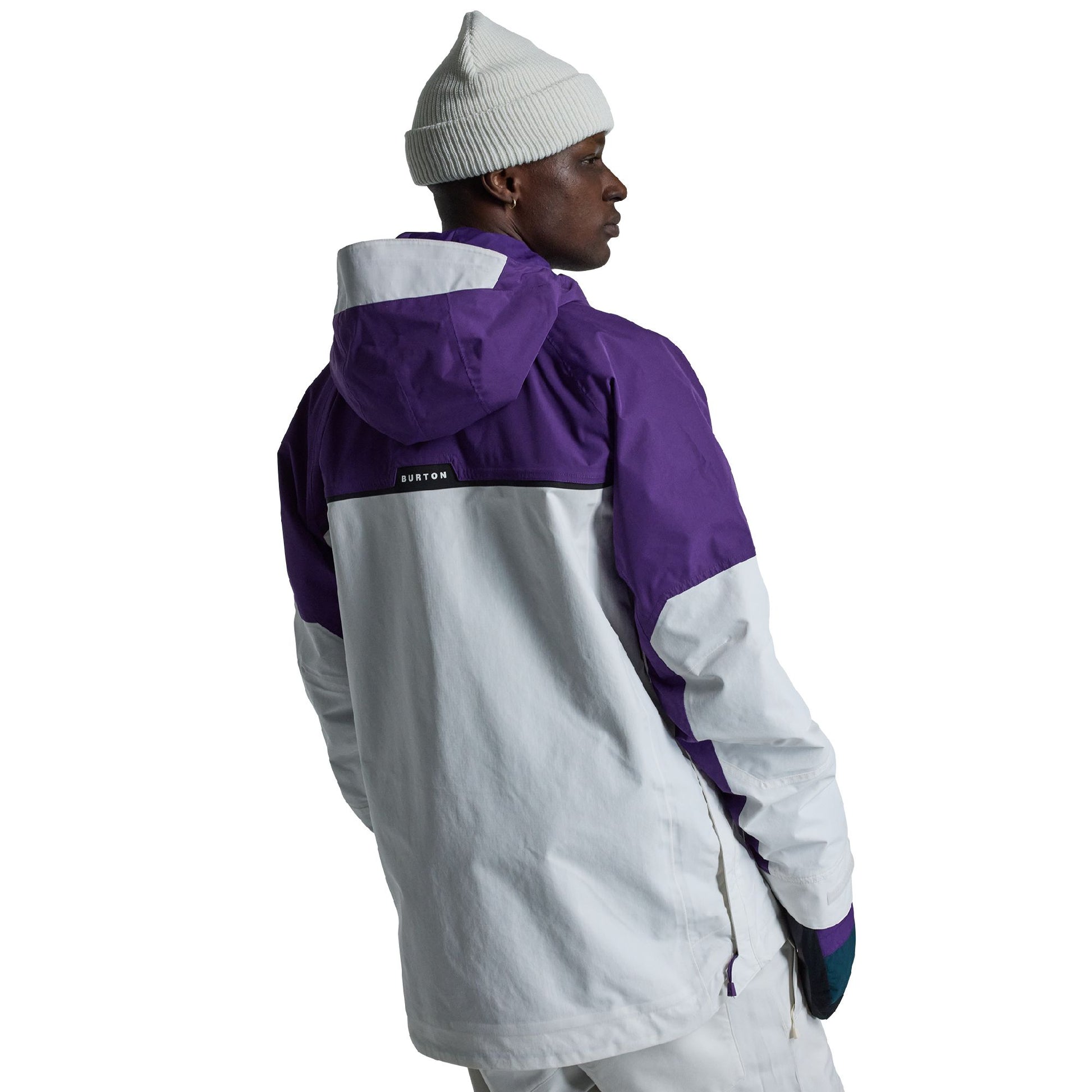 Men's Burton Frostner 2L Anorak Jacket Imperial Purple Stout White - Burton Snow Jackets