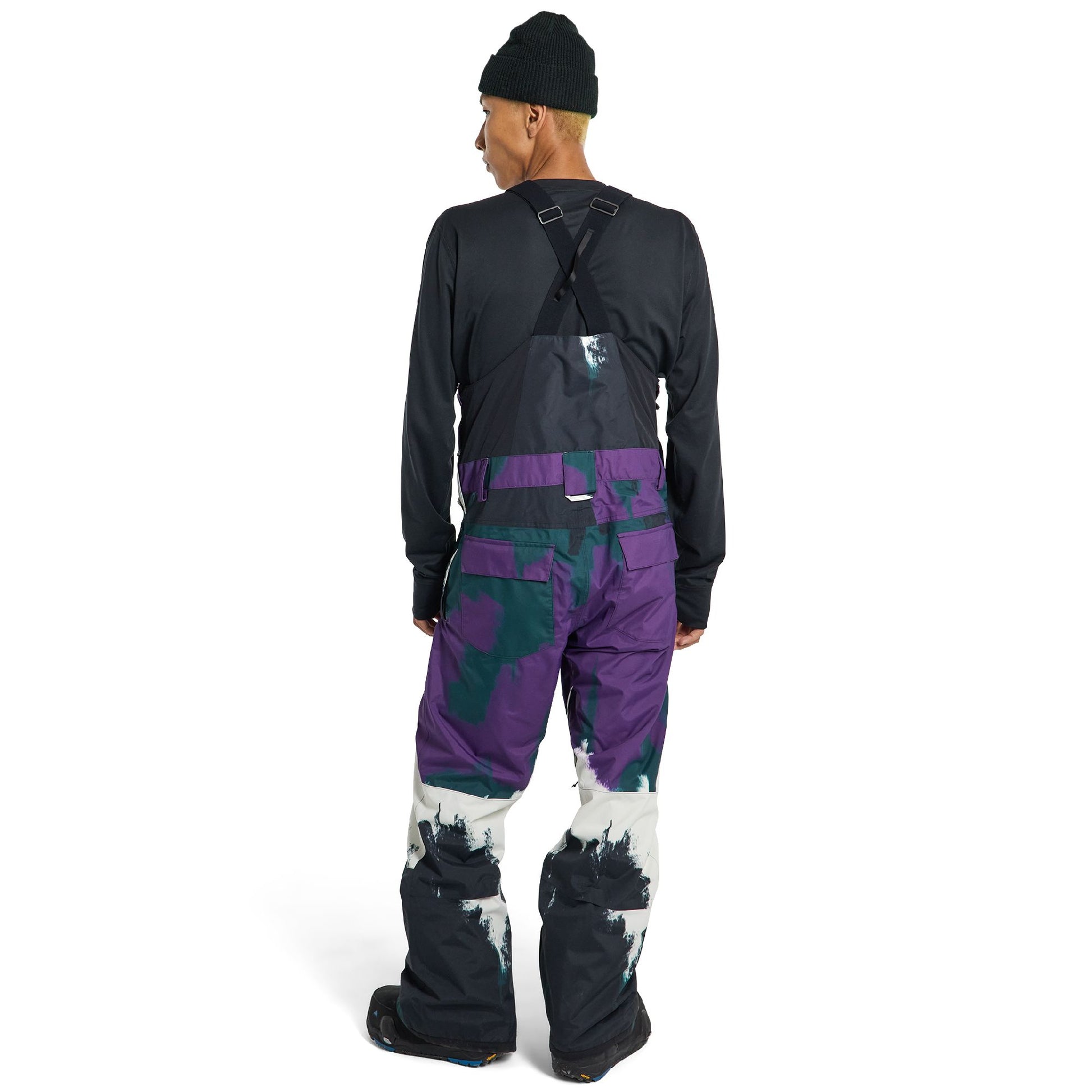 Men's Burton Snowdial 2L Bib Pants Forest Chalk - Burton Snow Pants