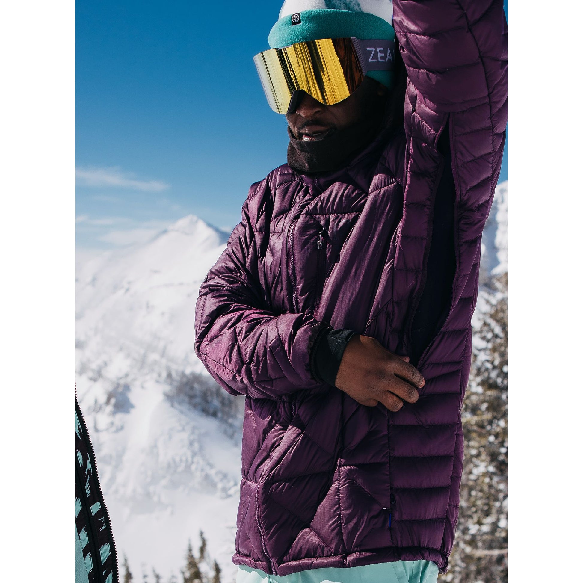 Men's Burton [ak] Baker Hooded Down Jacket Purple Root - Burton Insulators & Fleece