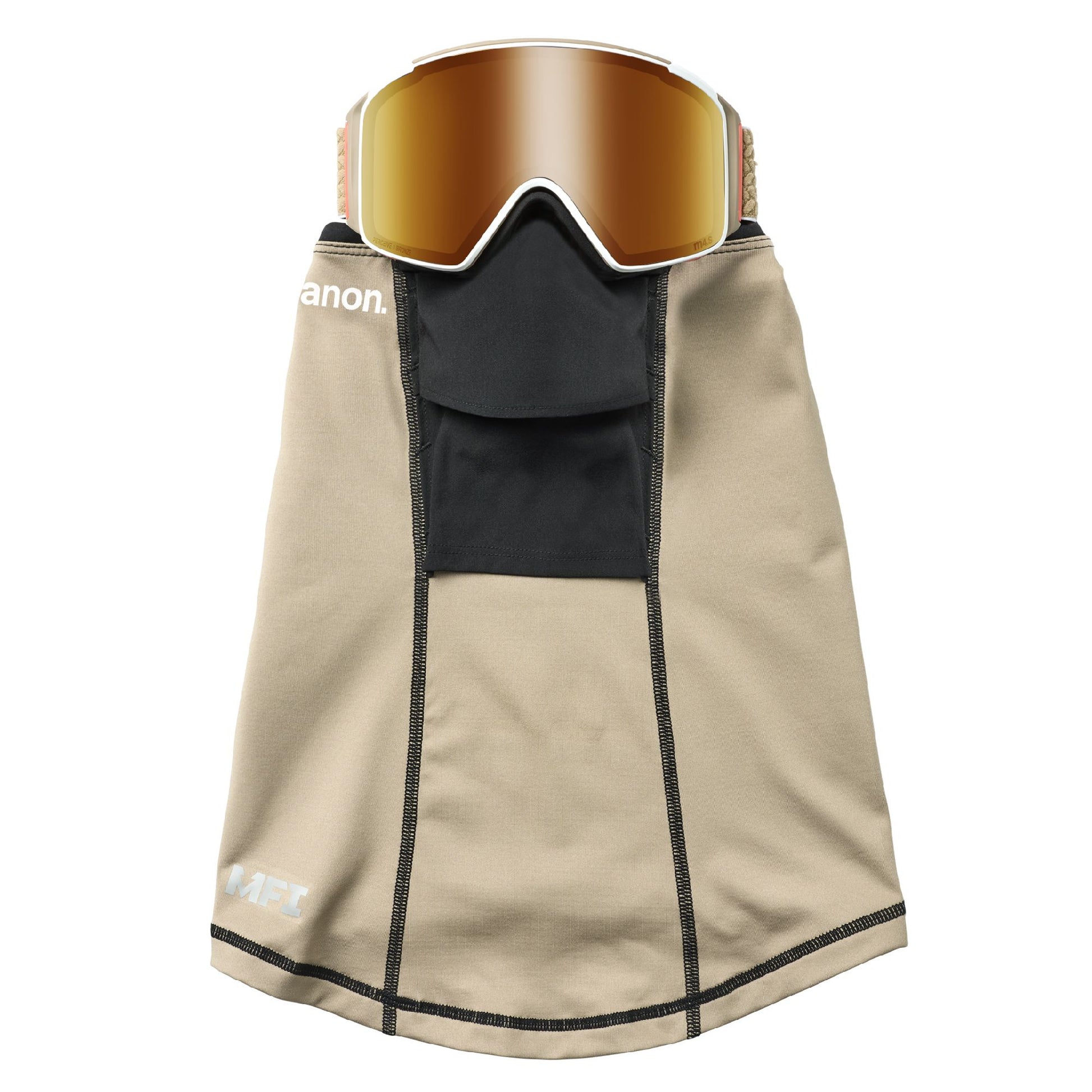 Anon M4S Cylindrical Low Bridge Goggles + Bonus Lens Summit Taupe Perceive Sunny Bronze - Anon Snow Goggles