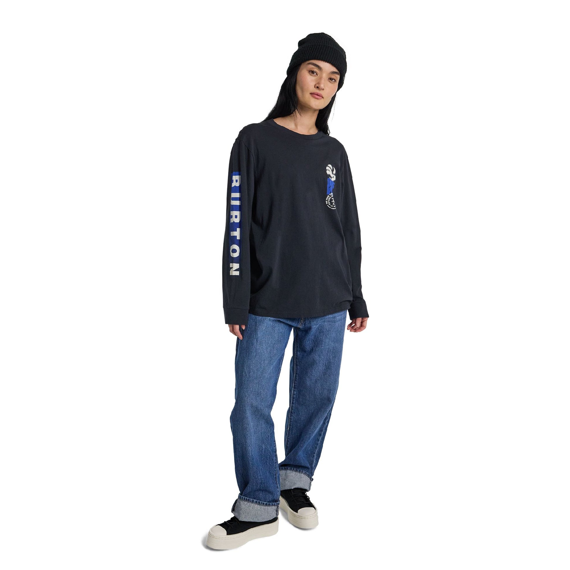 Burton Ripcord Long Sleeve T-Shirt True Black - Burton LS Shirts