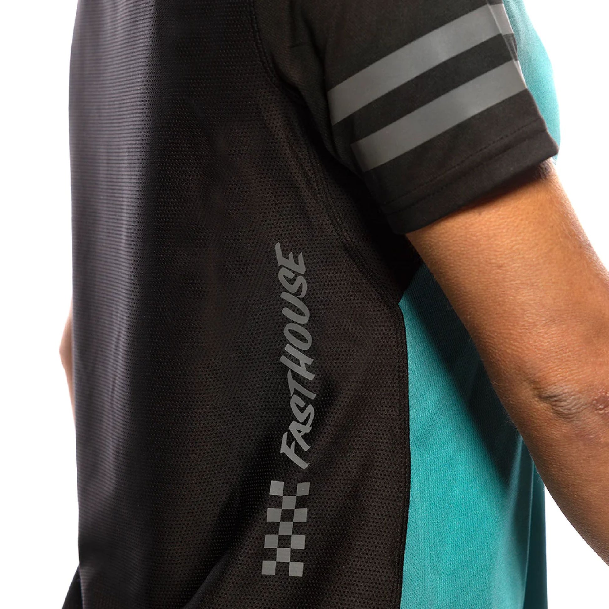 Fasthouse Women's Sidewinder Alloy SS Jersey Black Teal - Fasthouse Bike Jerseys