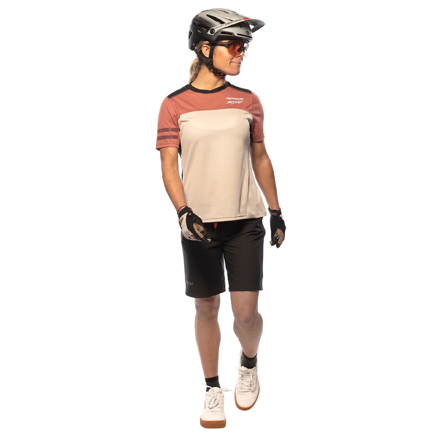 Fasthouse Women's Sidewinder Alloy SS Jersey Mauve Cream Bike Jerseys