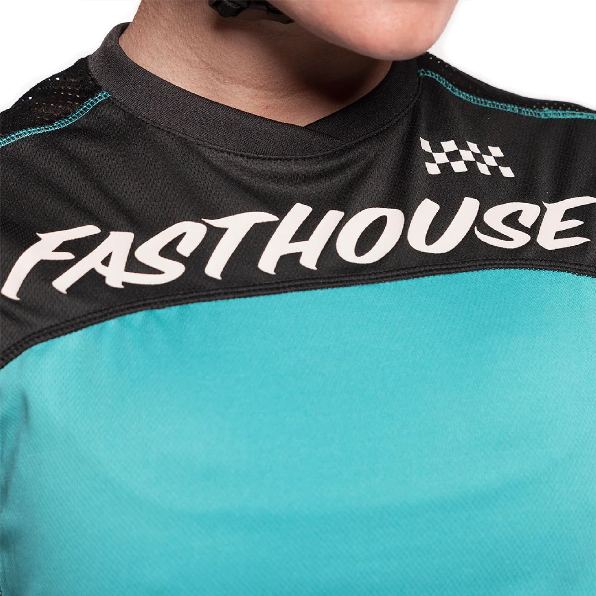 Fasthouse Women's Mercury Classic LS Jersey Black Teal - Fasthouse Bike Jerseys