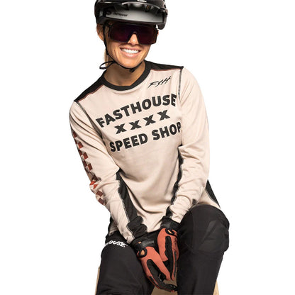 Fasthouse Women's Swift Classic LS Jersey Cream - Fasthouse Bike Jerseys