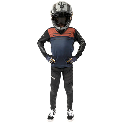 Fasthouse Youth Sidewinder Alloy LS Jersey Rust Midnight Navy - Fasthouse Bike Jerseys