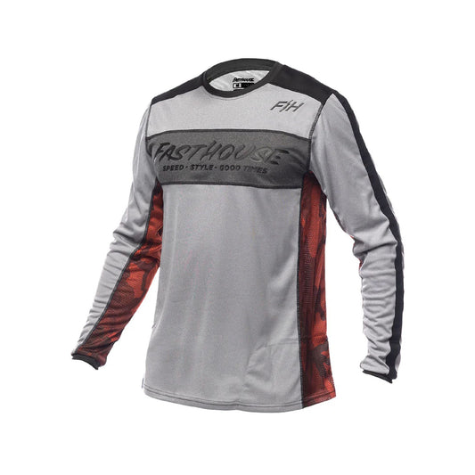 Fasthouse Youth Classic Acadia LS Jersey Heather Gray Bike Jerseys