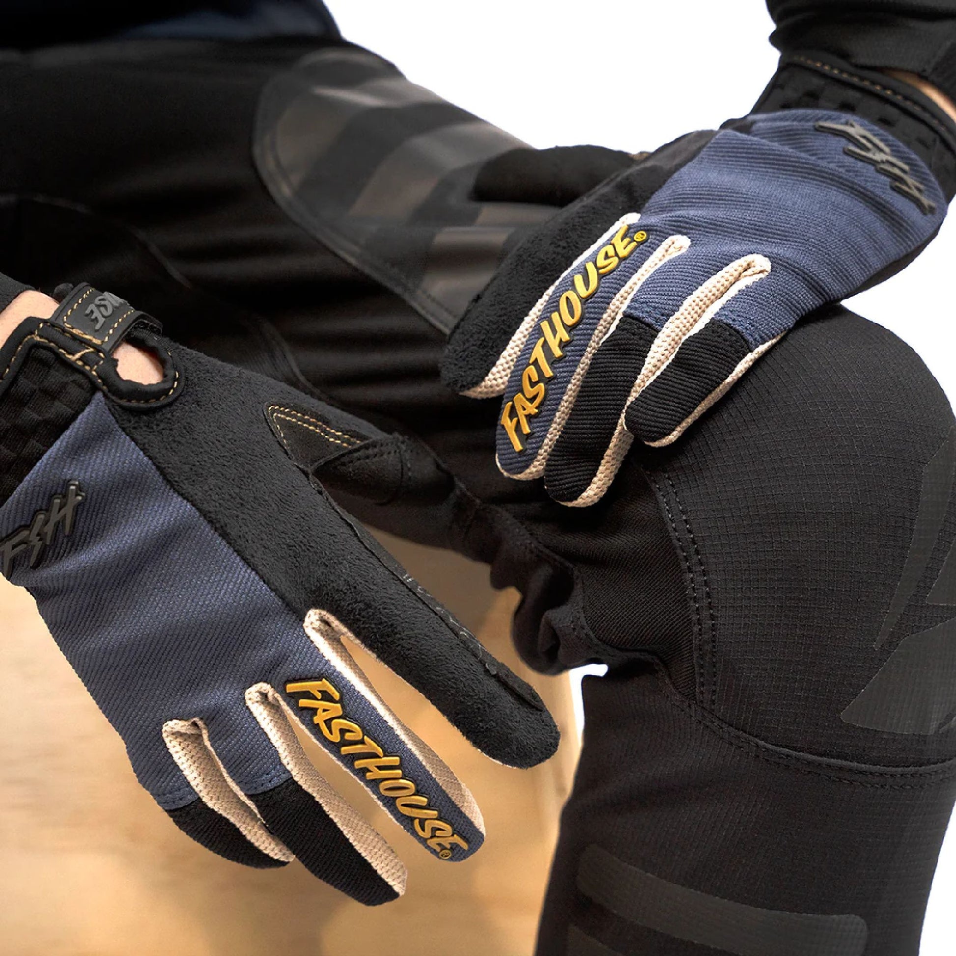 Fasthouse Youth Ronin Ridgeline Glove Midnight Navy - Fasthouse Bike Gloves