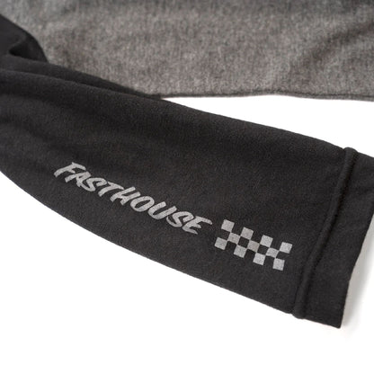 Fasthouse Youth Swift Raglan Tech Tee Black Charcoal Heather - Fasthouse LS Shirts