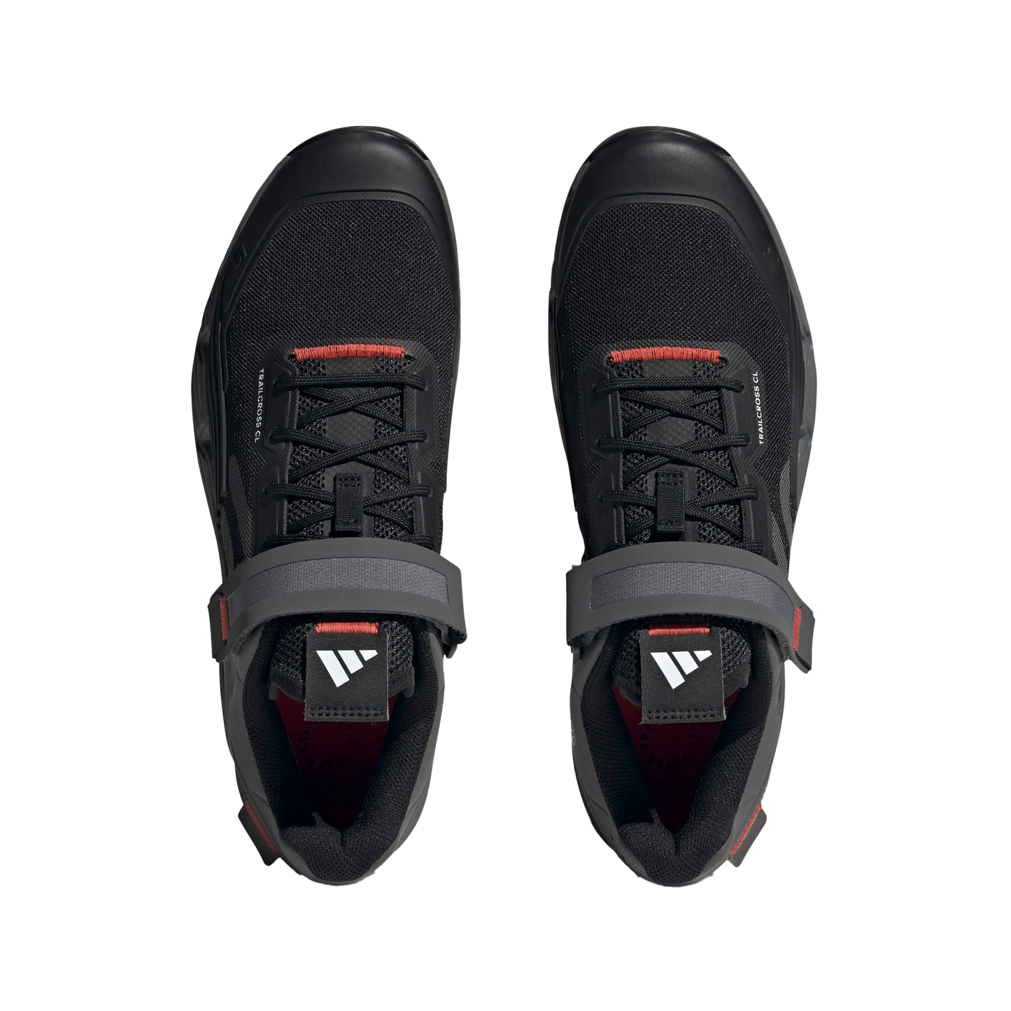 Five Ten Men's Trailcross Clip-In Bike Shoes Core Black Grey Three Red Bike Shoes