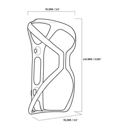 Blackburn Cinch Carbon Fiber Bottle Cage Gloss Black OS - Blackburn Bottle Cages