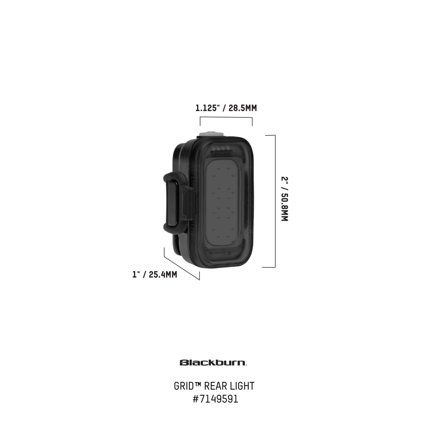 Blackburn Grid Rear Light Black OS - Blackburn Bike Accessories