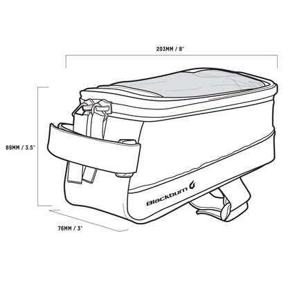 Blackburn Local Plus Top Tube Bag Black OS - Blackburn Panniers & Racks