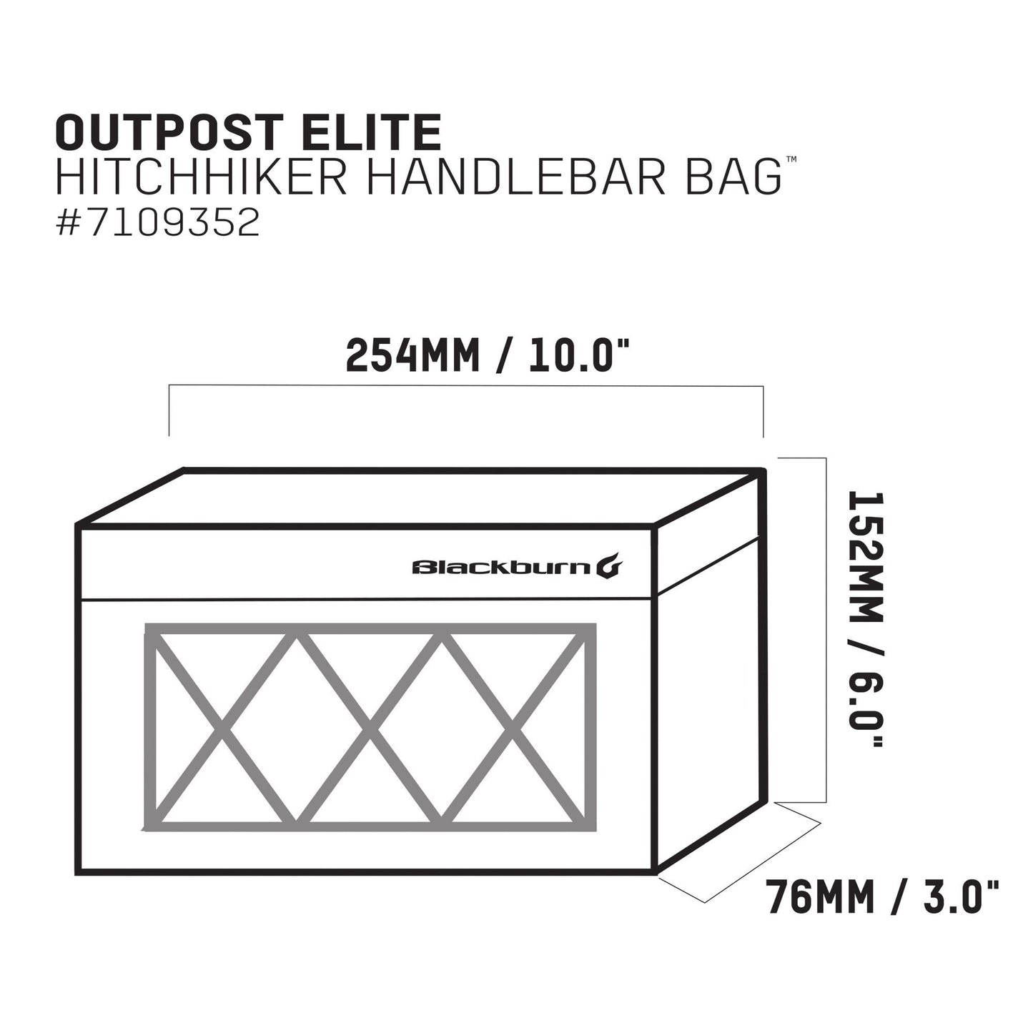Blackburn Outpost Elite Hitchhiker Bag Grey/Black OS Panniers & Racks