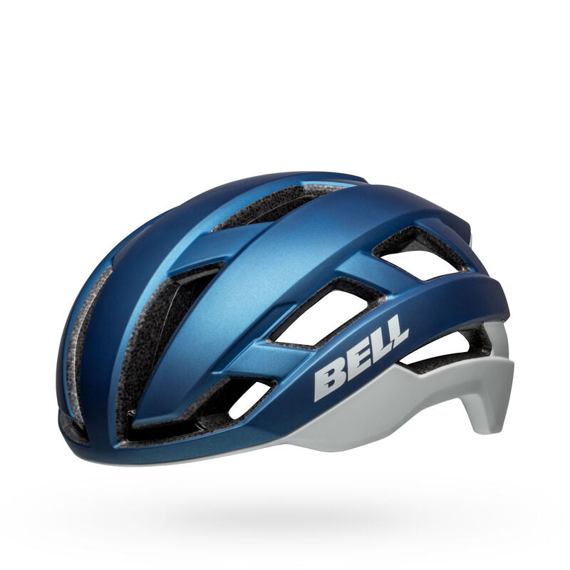 Bell Falcon XR LED MIPS Helmet Matte Blue Gray Bike Helmets