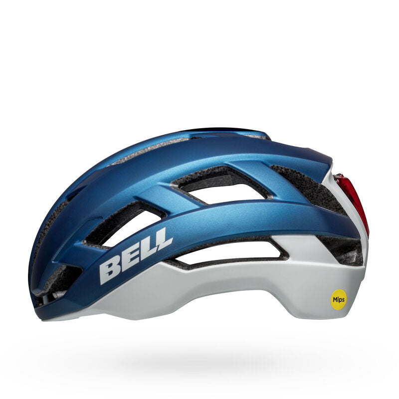 Bell Falcon XR LED MIPS Helmet Matte Blue Gray Bike Helmets