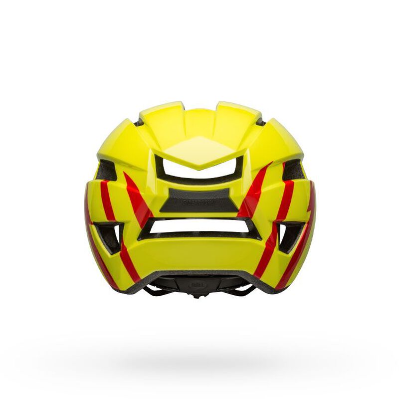Bell Sidetrack II Helmet Strike Gloss Hi-Viz/Red Bike Helmets
