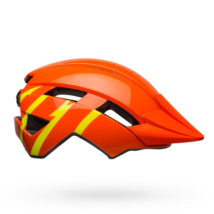 Bell Youth Sidetrack II MIPS Helmet Strike Gloss Orange Yellow UY - Bell Bike Helmets