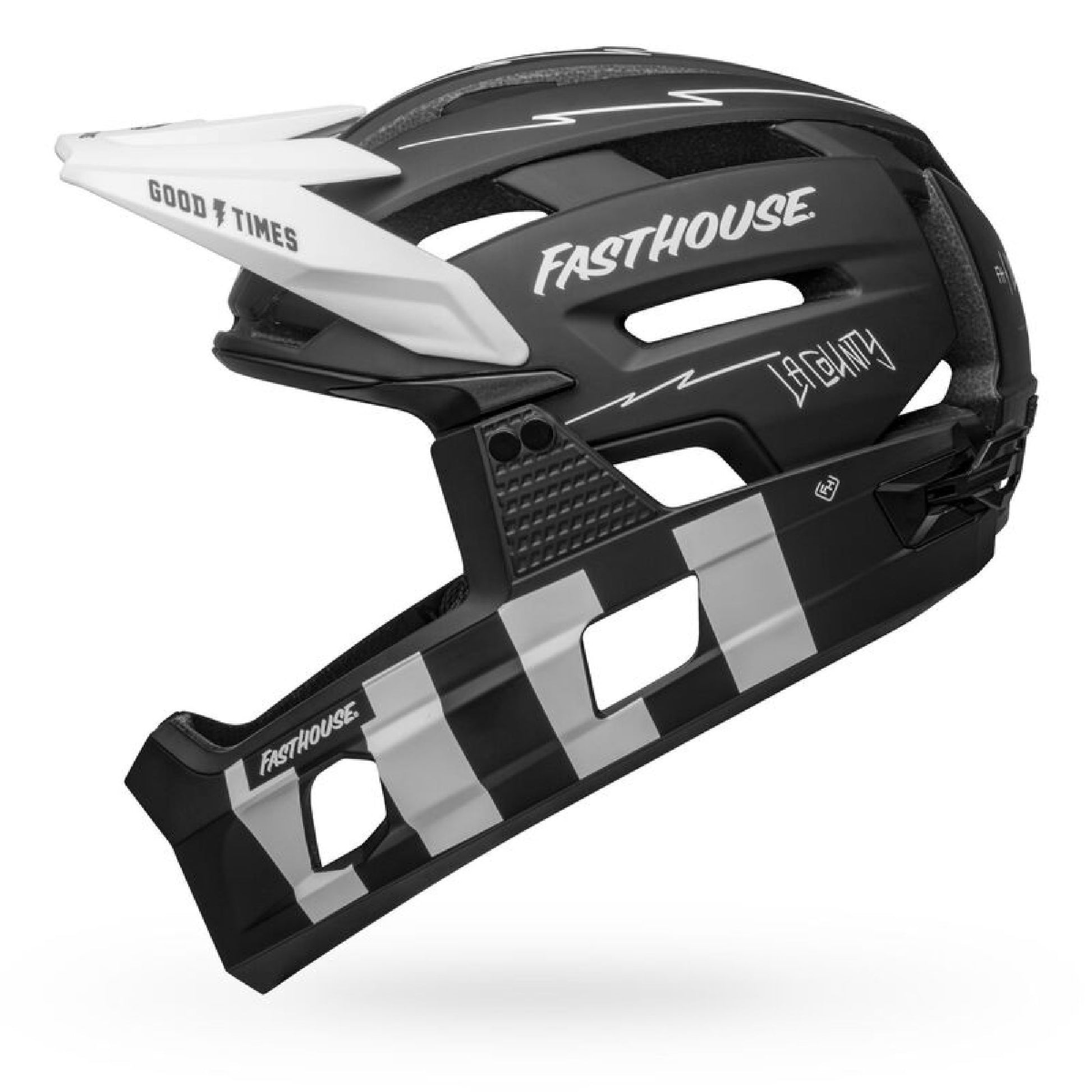 Bell Super Air R Spherical Helmet Fasthouse Matte Black White Bike Helmets