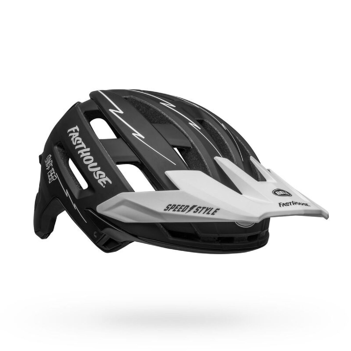 Bell Super Air R Spherical Helmet Fasthouse Matte Black White Bike Helmets