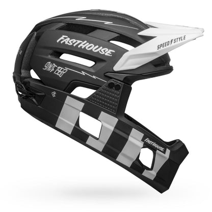 Bell Super Air R Spherical MIPS Helmet Fasthouse Matte Black White - Bell Bike Helmets