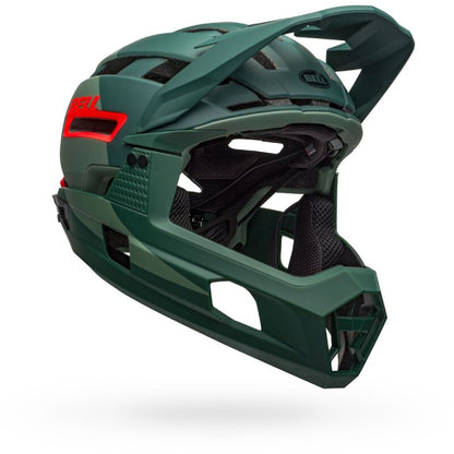 Bell Super Air R Spherical MIPS Helmet Matte Gloss Green Infrared - Bell Bike Helmets